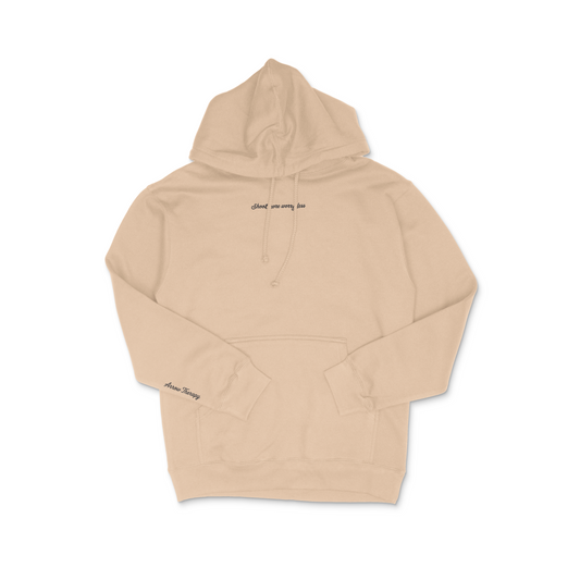 Heavy Weight Stitched hoodie Tan